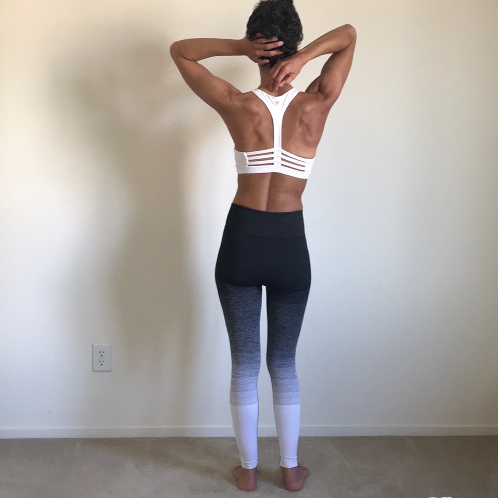 Ombre leggings and sports bra